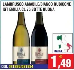Immenso Cash Lambrusco amabile/bianco rubicone offerta