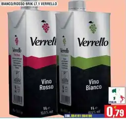 Immenso Cash Verrello Vino Rosso offerta
