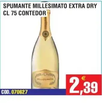 Immenso Cash Spumante millesimato extra dry offerta