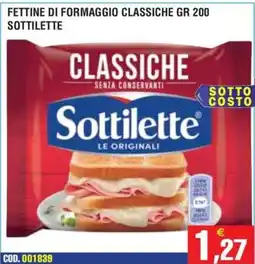 Immenso Cash Fettine di formaggio classiche Sottilette offerta