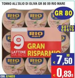 Immenso Cash Tonno all'olio di oliva Rio mare offerta