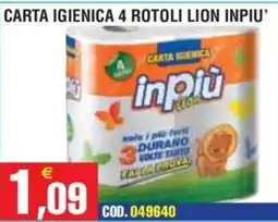 Immenso Cash Carta igienica 4 rotoli Lion Inpiù offerta