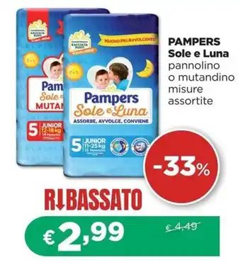 Pampers Sole e Luna pannolino o mutandino