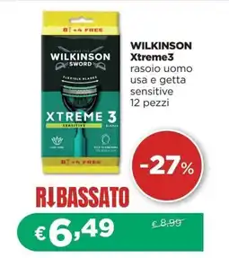 La Saponeria Wilkinson Xtreme3 rasoio uomo usa e getta sensitive offerta