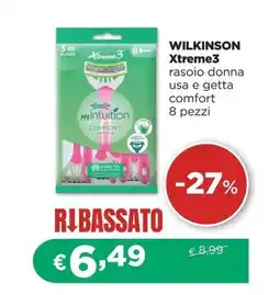 La Saponeria Wilkinson Xtreme3 rasoio donna usa e getta comfort offerta