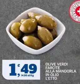 Ok Sigma Olive verdi farcite alla mandorla in olio offerta