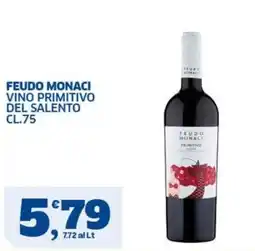 Ok Sigma Feudo Monaci Vino Primitivo del Salento offerta