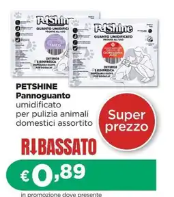 La Saponeria PetShine Pannoguanto umidificato per pulizia animali domestici assortito offerta