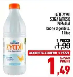Spesa Facile Conad Latte Zymil senza lattosio Parmalat offerta