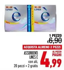 Spesa Facile Conad Assorbenti Lines è con ali offerta