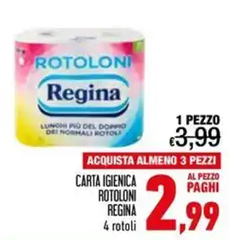 Spesa Facile Conad Carta igienica rotoloni Regina offerta