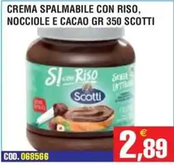 Immenso Cash Crema spalmabile con riso, nocciole e cacao Scotti offerta