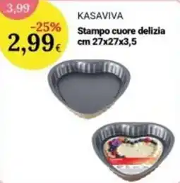 Re Mercato Lucrezia Stampo cuore delizia Kasaviva offerta