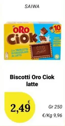 Re Mercato Lucrezia Biscotti Oro Ciok latte offerta