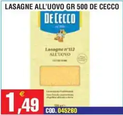 Immenso Cash Lasagne all'uovo de Cecco offerta