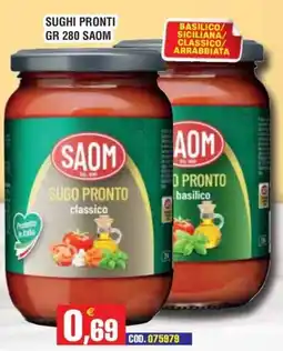 Immenso Cash Sugo pronto classico SAOM offerta