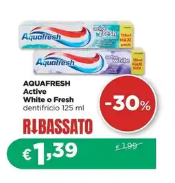 La Saponeria Aquafresh Active White o Fresh dentifricio offerta