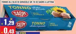 Immenso Cash Tonno all'olio di girasole Saom offerta