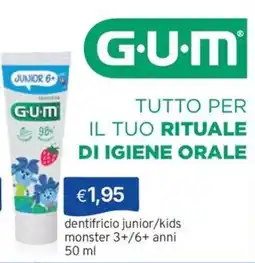 Sirene Blu G·U·M dentifricio junior/kids monster offerta