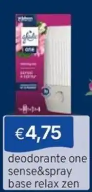 Sirene Blu glade one deodorante one sense&spray base relax zen offerta