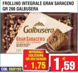 Immenso Cash Frollino integrale gran saraceno Galbusera offerta