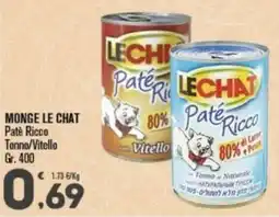 Punto é market Monge Le Chat Paté Ricco offerta
