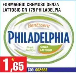 Immenso Cash Formaggio cremoso senza lattosio Philadelphia offerta