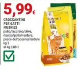 Doro Daily Crocchettini per gatti Friskies offerta