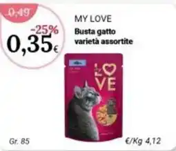 Re Mercato Lucrezia MY LOVE Busta gatto varietà assortite offerta