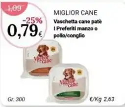 Re Mercato Lucrezia Vaschetta cane patè I Preferiti manzo o pollo/conglio offerta