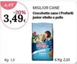 Re Mercato Lucrezia Miglior cane Crocchette cane I Preferiti junior vitello o pollo offerta
