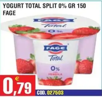 Immenso Cash Yogurt Total Split 0% Fage offerta