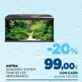 Amtra Acquario System Tank 80 LED Nero/Bianco