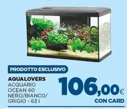 L´Isola dei Tesori Aqualovers acquario ocean 60 nero/bianco/grigio offerta