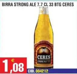 Immenso Cash Birra strong ale Ceres offerta