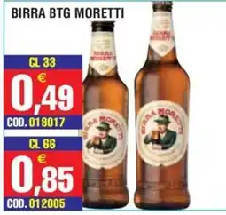 Immenso Cash Birra BTG Moretti offerta