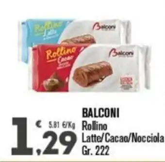 Balconi Rollino Latte/Cacao/Nocciola