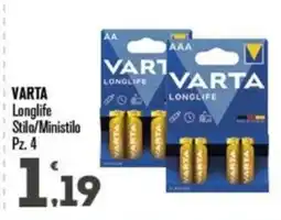 Punto é market VARTA Longlife Stilo/Ministilo offerta