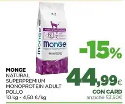 L´Isola dei Tesori Monge Natural Superpremium Monoprotein Adult Pollo offerta