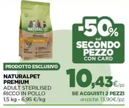 L´Isola dei Tesori Naturalpet Premium Adult Sterilised Ricco in Pollo offerta