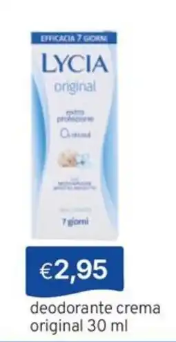 Sirene Blu Lycia deodorante crema original offerta