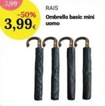 RAIS Ombrello basic mini uomo