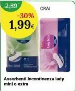 Re Mercato Lucrezia Assorbenti incontinenza lady mini o extra offerta