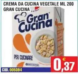 Immenso Cash Crema da cucina vegetale Gran Cucina offerta