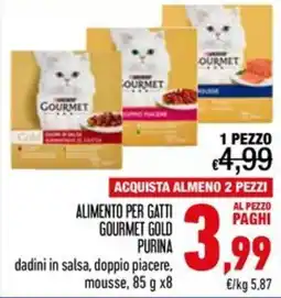 Spesa Facile Conad Alimento per gatti Gourmet Gold Purina offerta