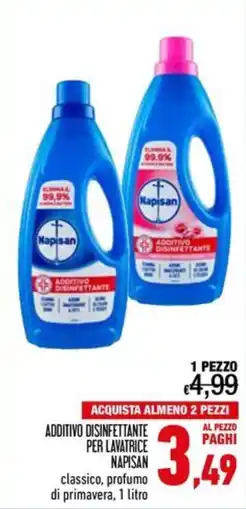 Spesa Facile Conad Additivo disinfettante per lavatrice Napisan classico offerta