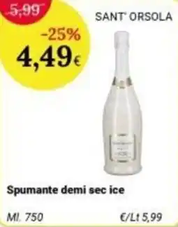 Re Mercato Lucrezia Sant' Orsola Spumante demi sec ice offerta