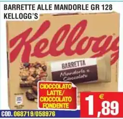 Immenso Cash Barretta alle mandorle Kellogg's offerta