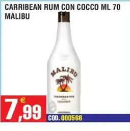Immenso Cash Malibu rum con cocco offerta