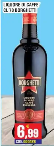 Immenso Cash Liquore di caffè Borghetti offerta